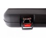 кейс Negrini для полуавтоматов, ствол до 940 мм, черный, с отделениями, красный вельвет, кодовый замок