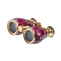Бинокль театральный Veber Opera БГЦ 4x30 А01 вишня/золото с фокусировкой
