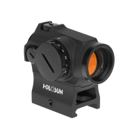 Коллиматор Holosun MicroELITE точка 2МОА, на Weaver, подсв(10 + 2NV) GOLD, +кронштейн, поворотная подсветка, батарейка CR2032, алюминий, черный