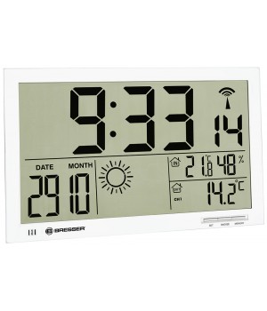Метеостанция (настенные часы) Bresser MyTime Jumbo LCD, белая