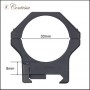 Небыстросъемные кольца Contessa на Picatinny D30mm, BH8mm (LPR02/A)